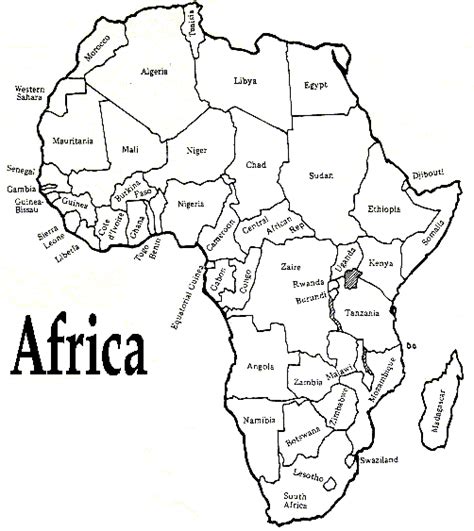 Map Of Africa Printable